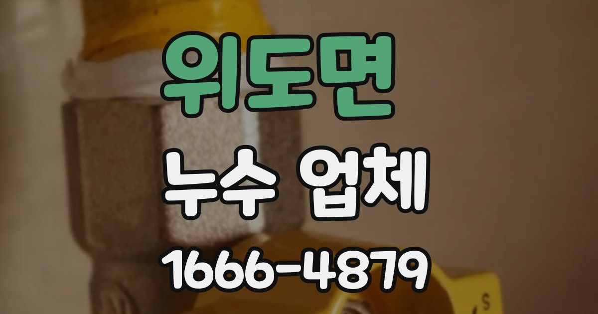 위도면 누수 업체