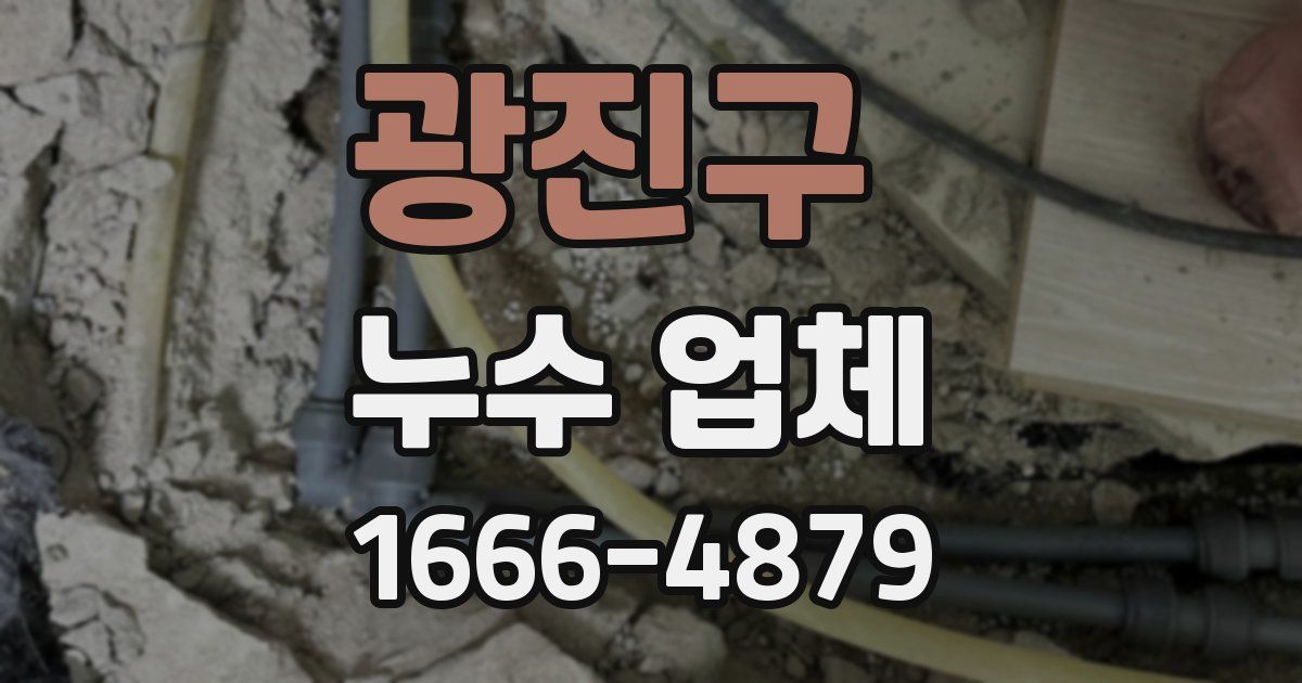 광진구 누수 업체
