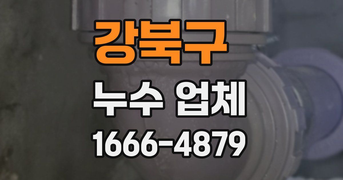 강북구 누수 업체