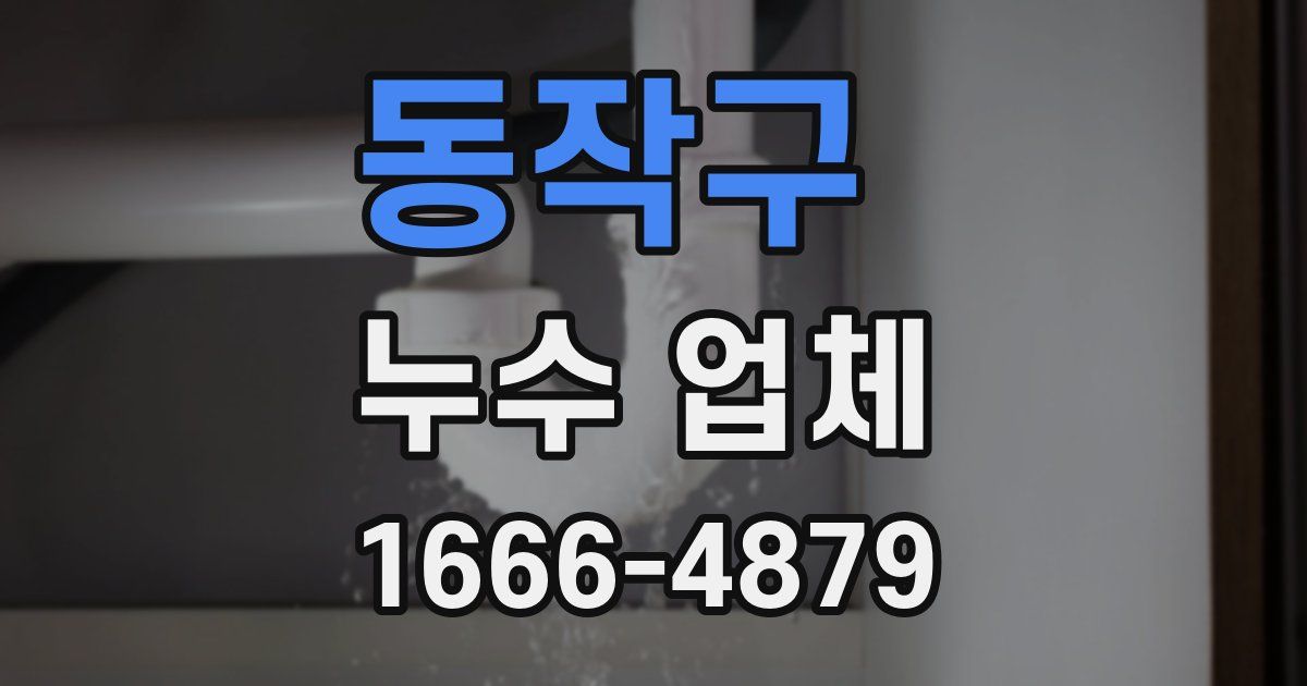 동작구 누수 업체