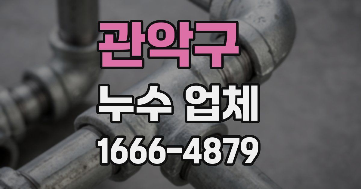 관악구 누수 업체