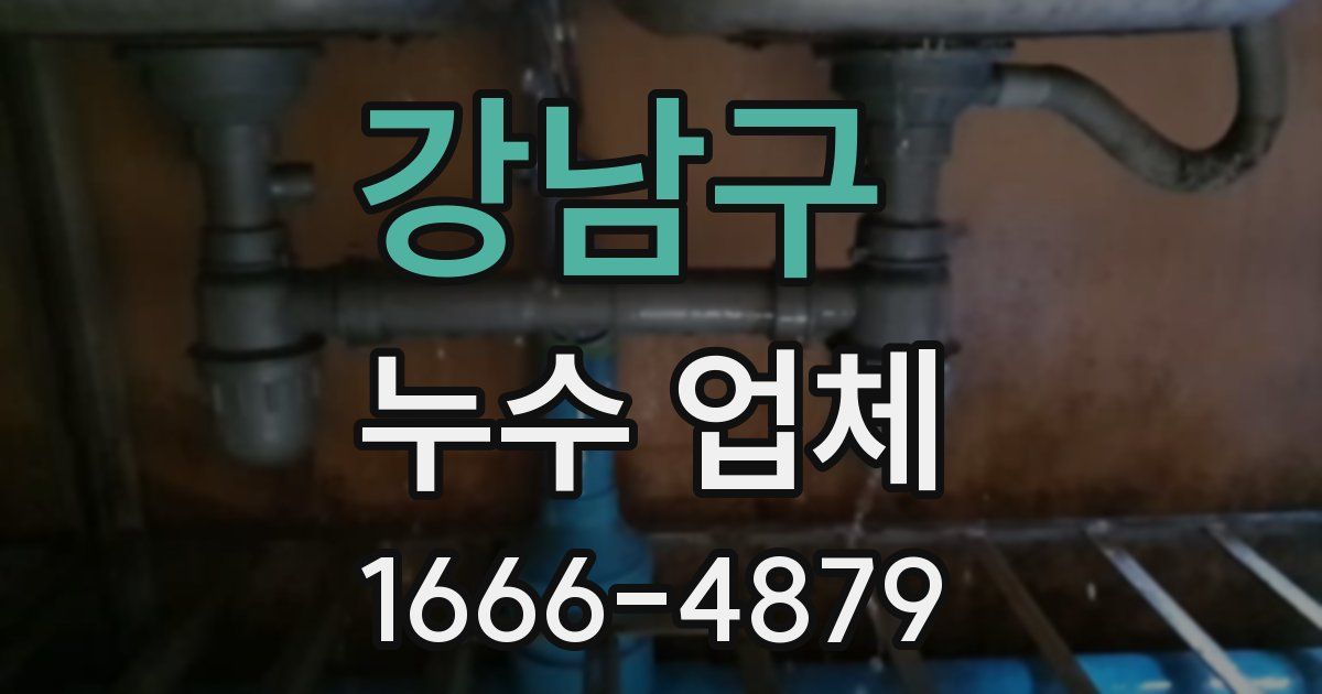 강남구 누수 업체