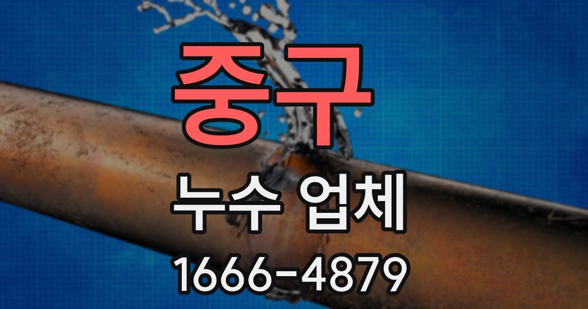 중구 누수 업체