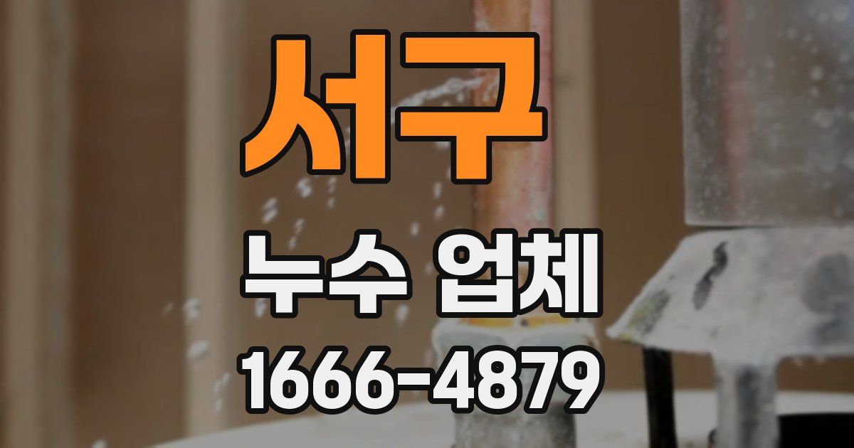 서구 누수 업체