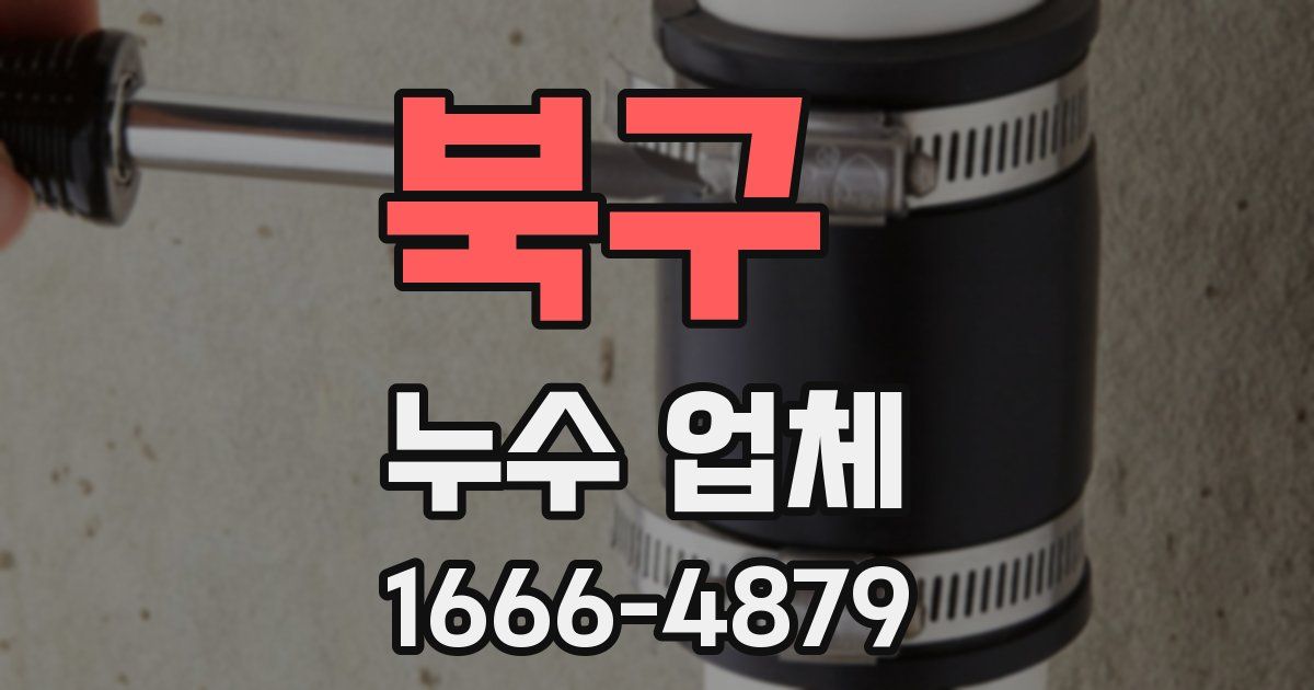 북구 누수 업체