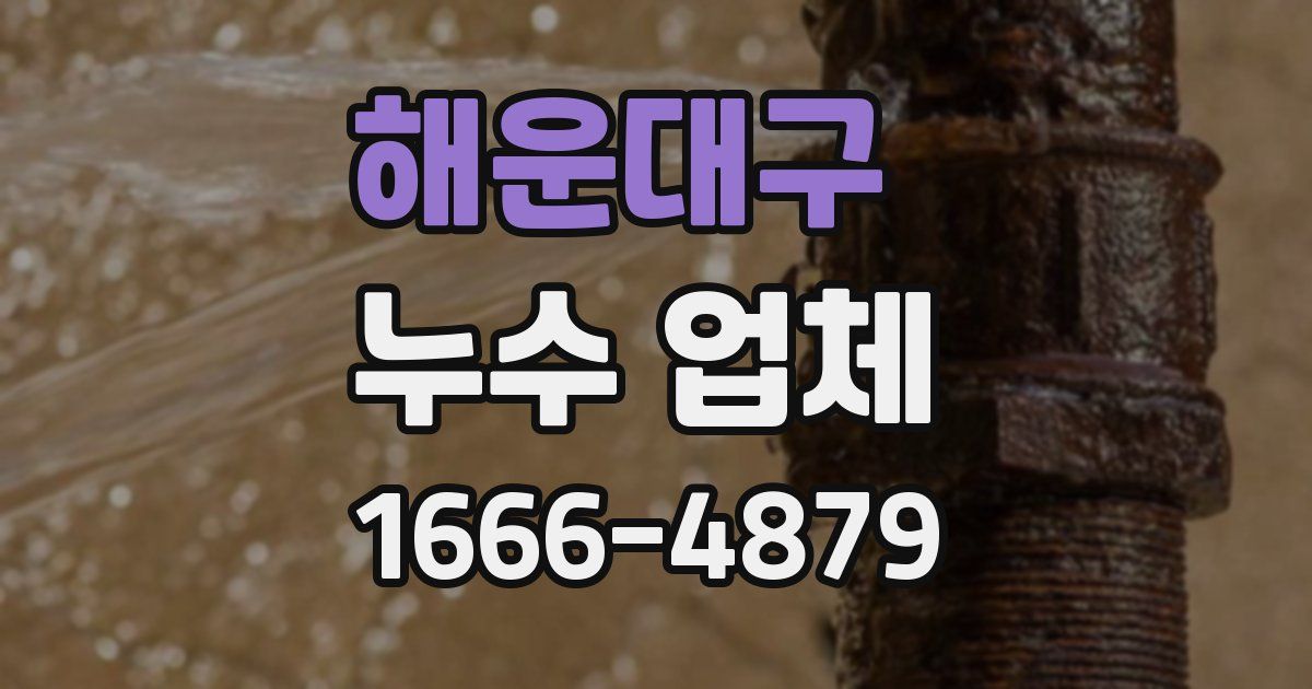 해운대구 누수 업체