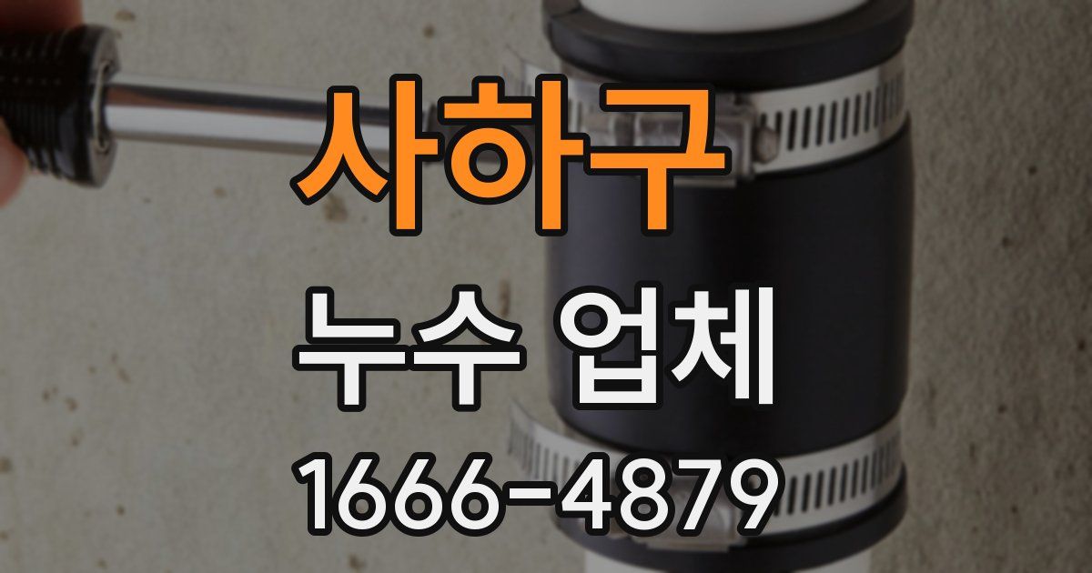 사하구 누수 업체