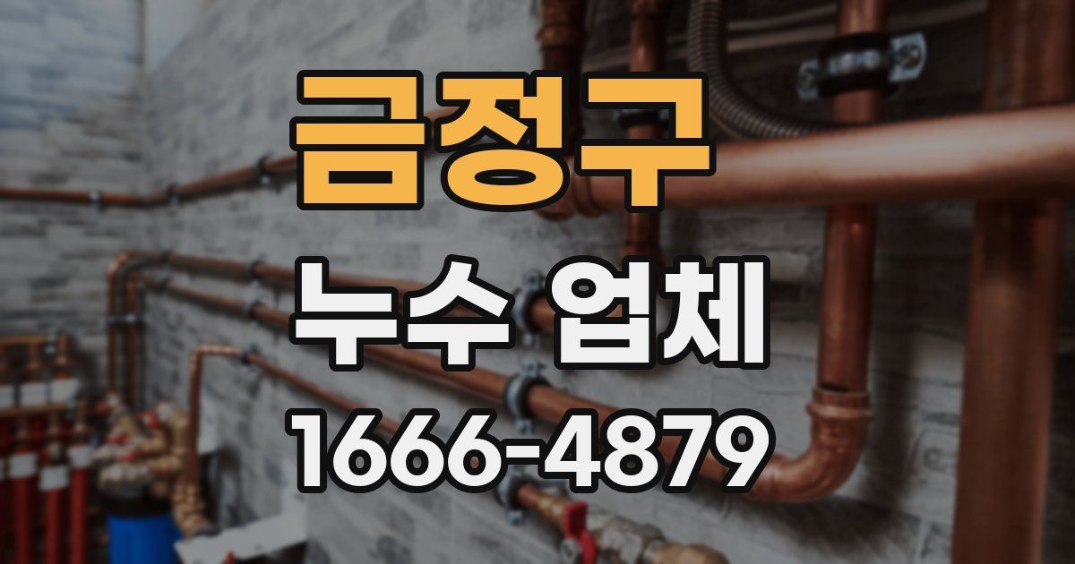 금정구 누수 업체