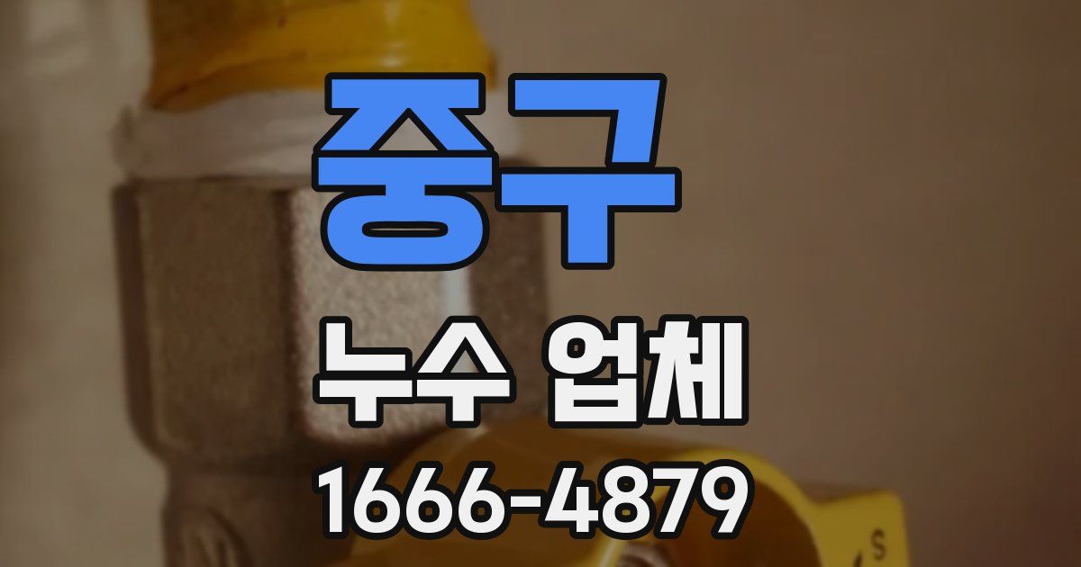 중구 누수 업체
