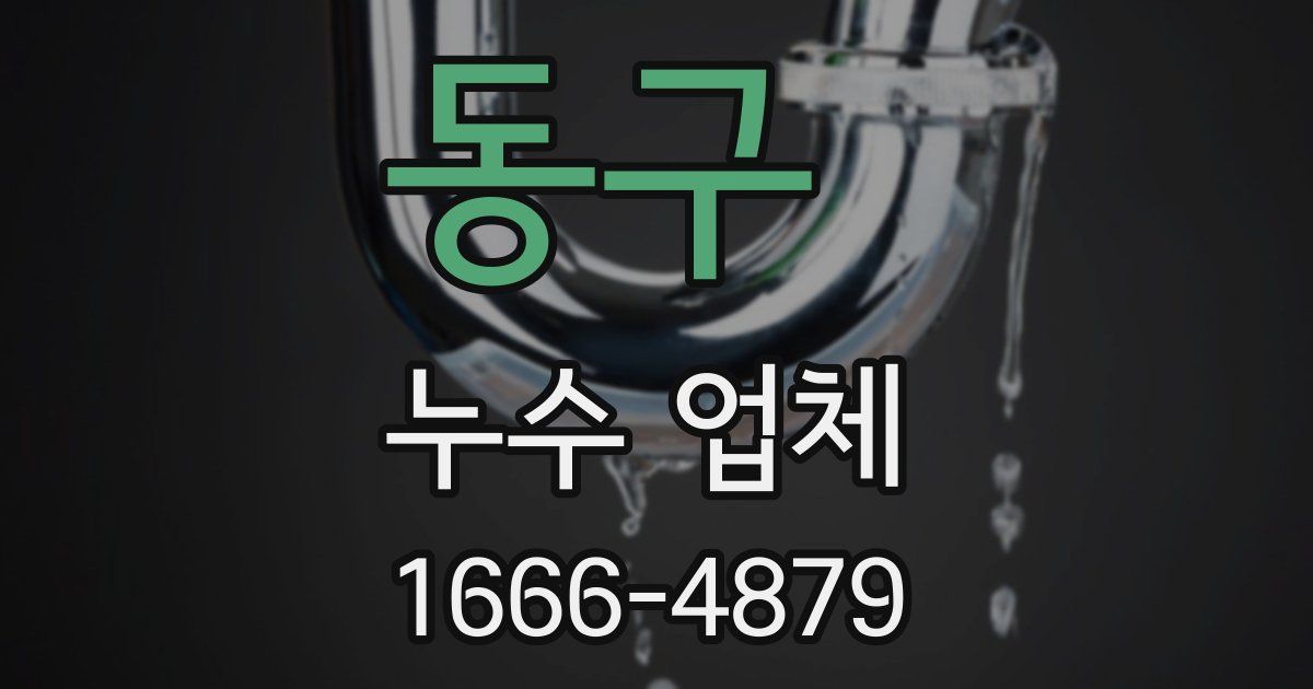 동구 누수 업체