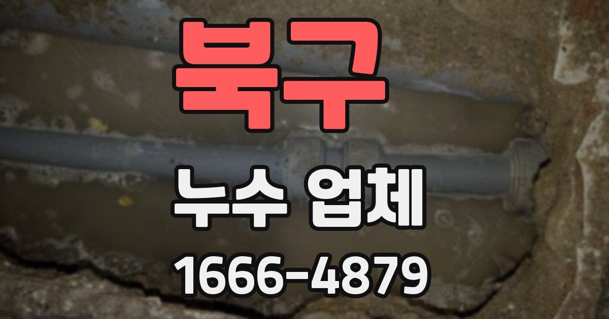 북구 누수 업체