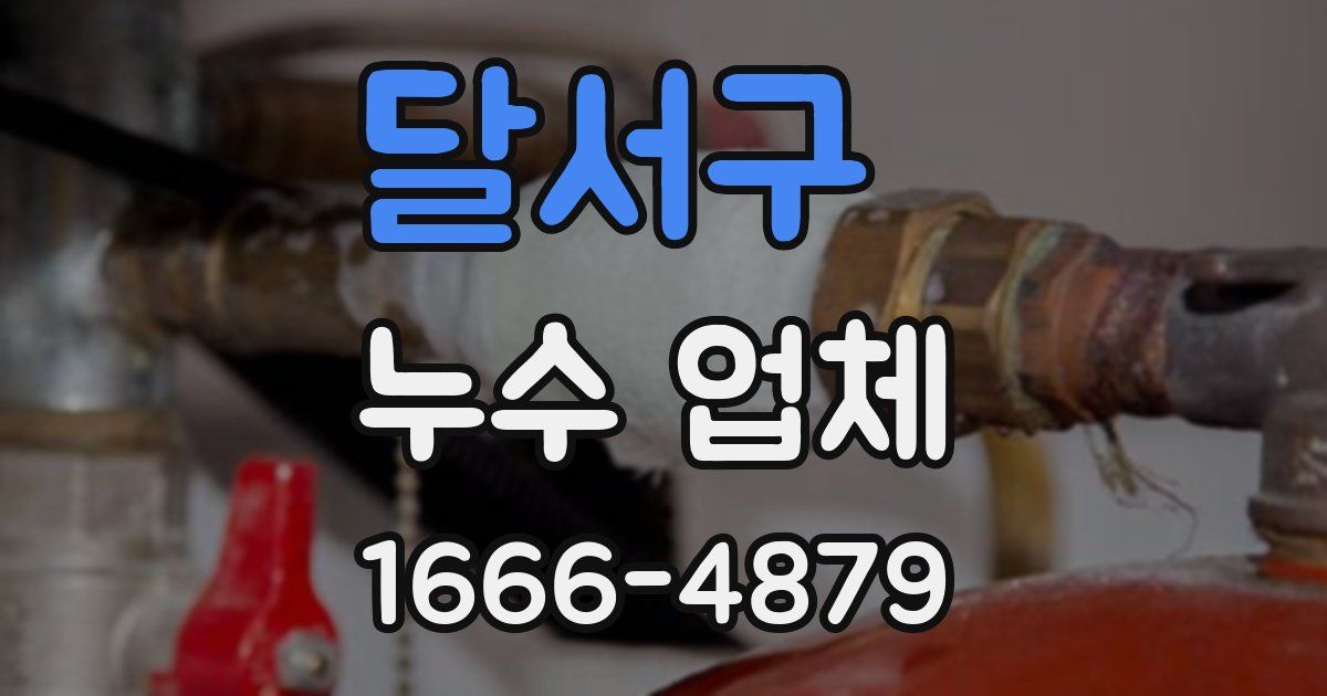달서구 누수 업체