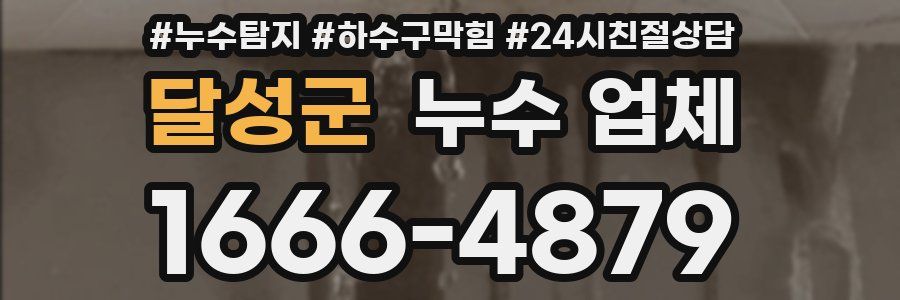 달성군 누수 업체