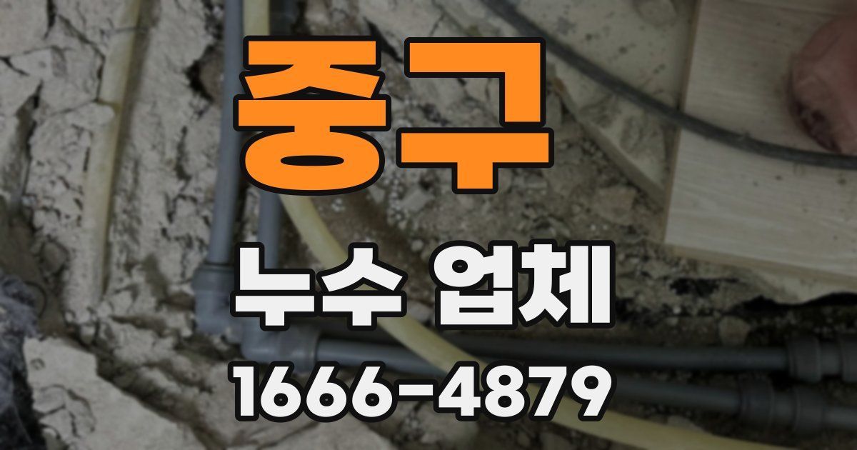 중구 누수 업체