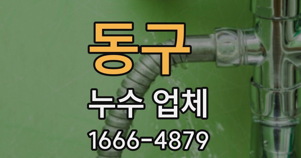 동구 누수 업체