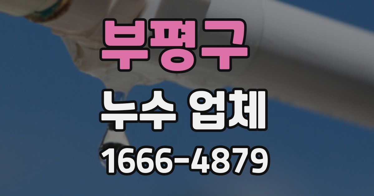 부평구 누수 업체