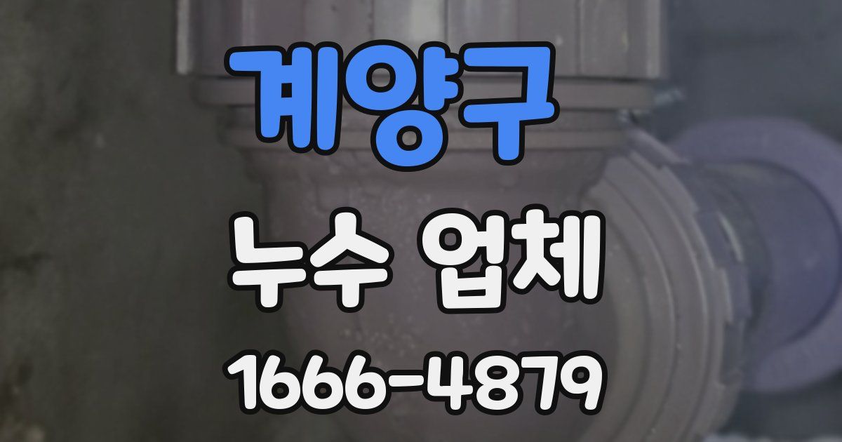 계양구 누수 업체