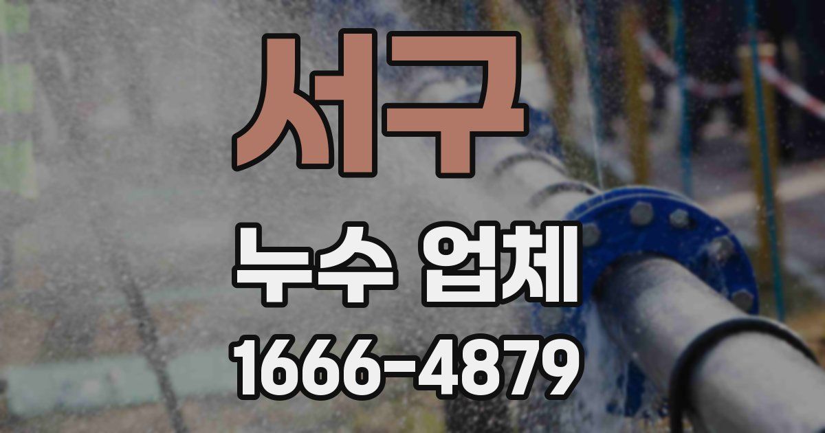 서구 누수 업체