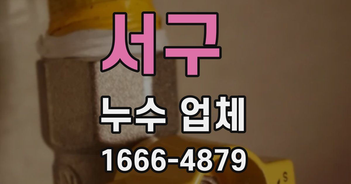 서구 누수 업체