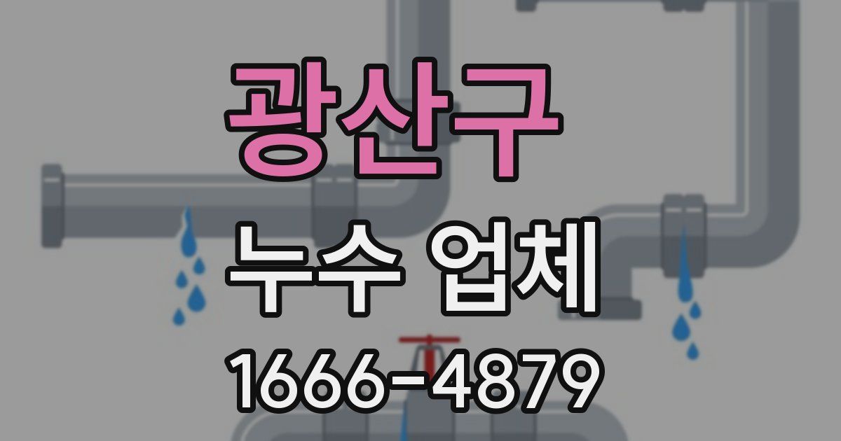 광산구 누수 업체