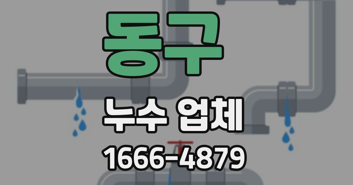 동구 누수 업체