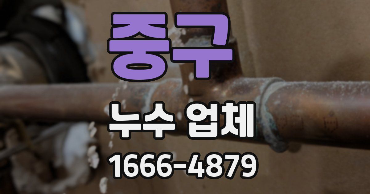 중구 누수 업체