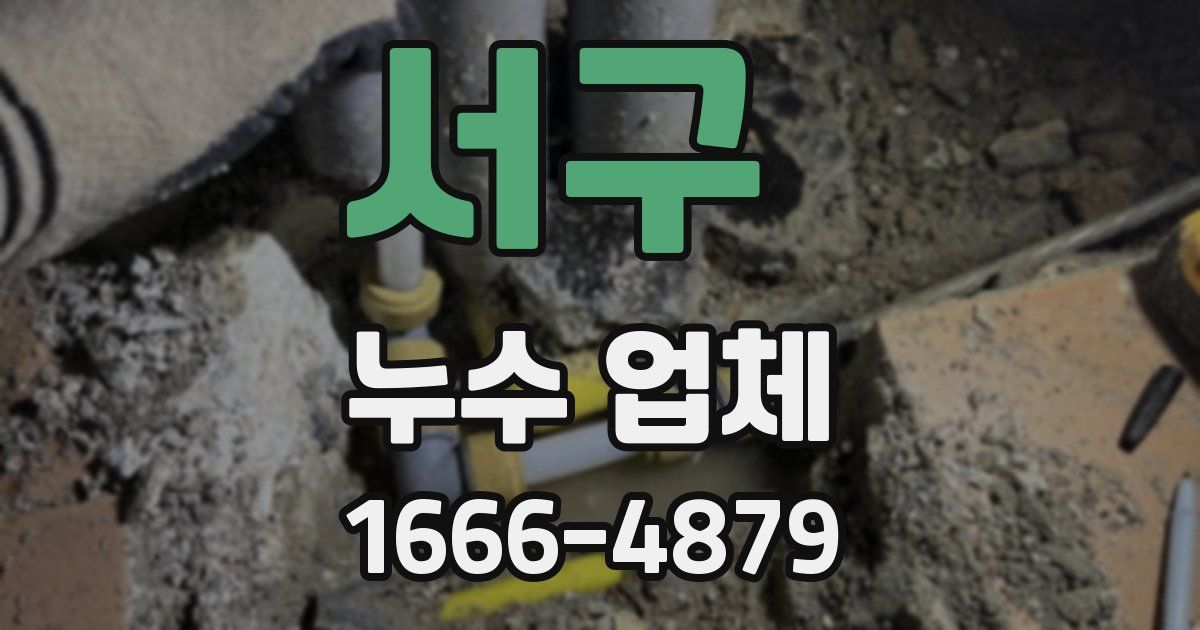 서구 누수 업체