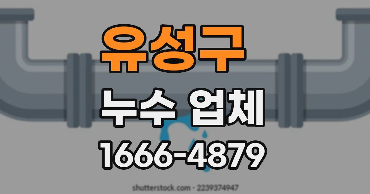 유성구 누수 업체