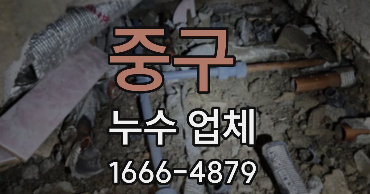 중구 누수 업체