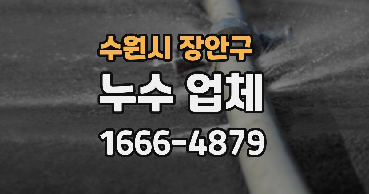 수원시 장안구 누수 업체