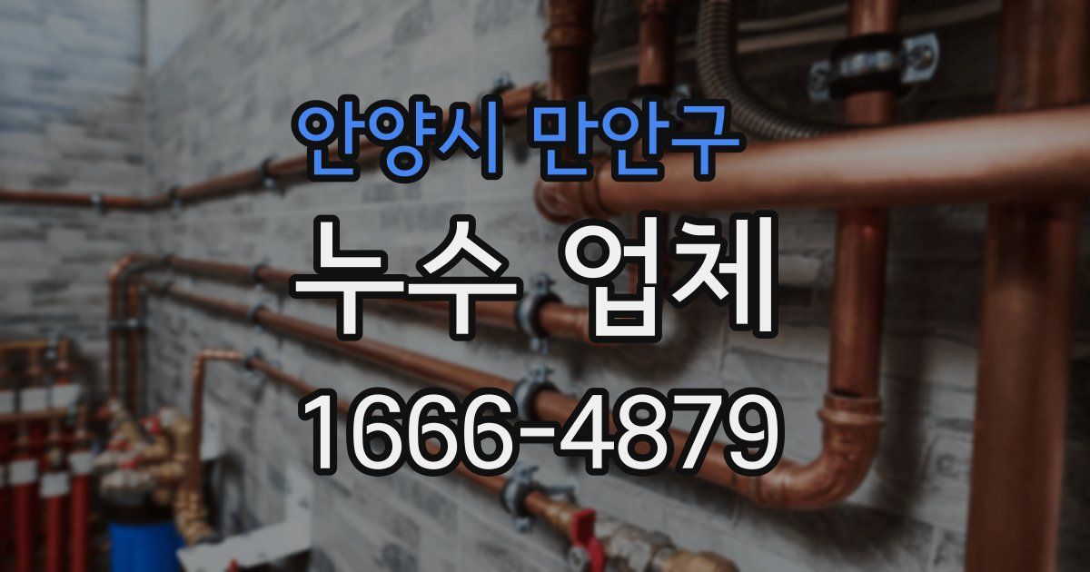 안양시 만안구 누수 업체