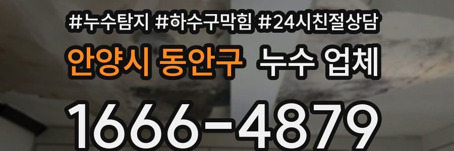 안양시 동안구 누수 업체