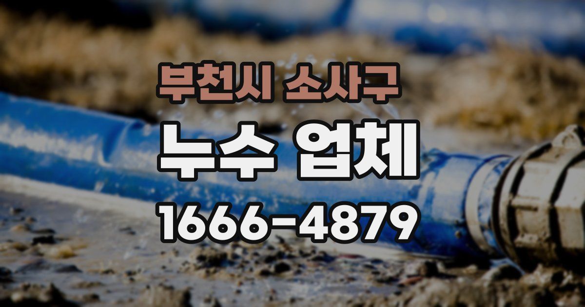 부천시 소사구 누수 업체