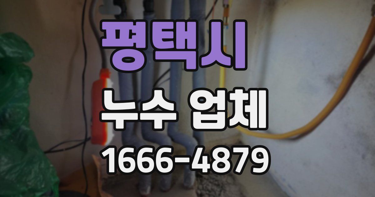 평택시 누수 업체