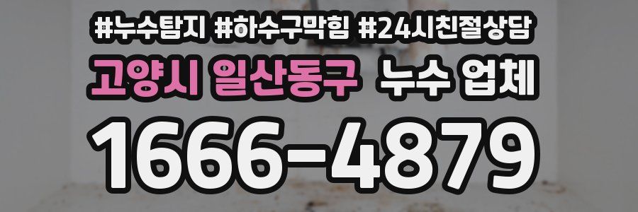 고양시 일산동구 누수 업체