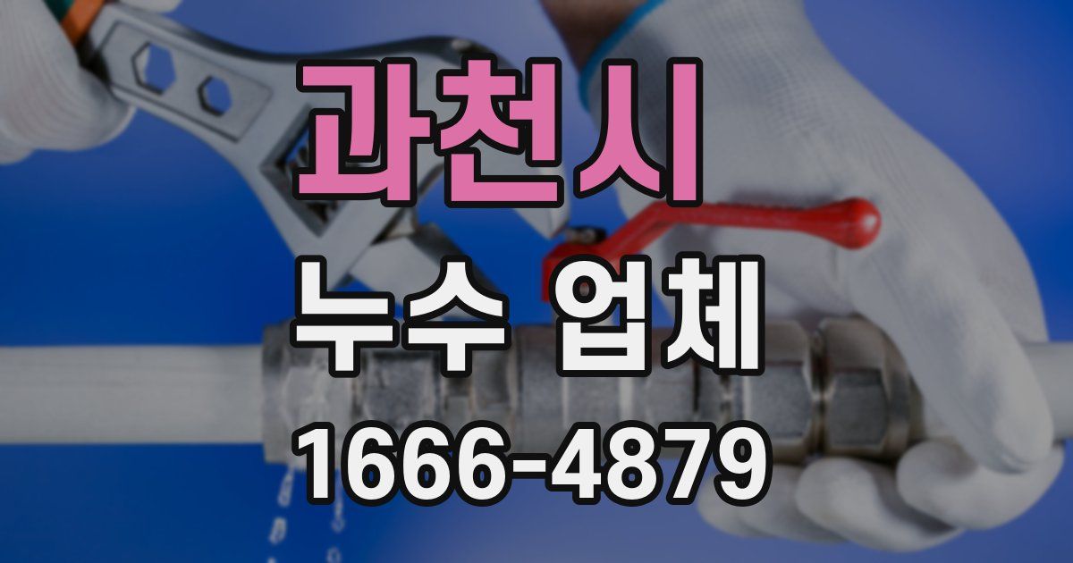 과천시 누수 업체