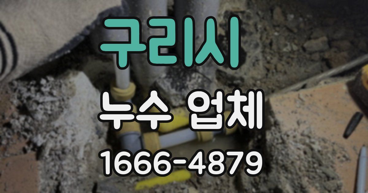 구리시 누수 업체
