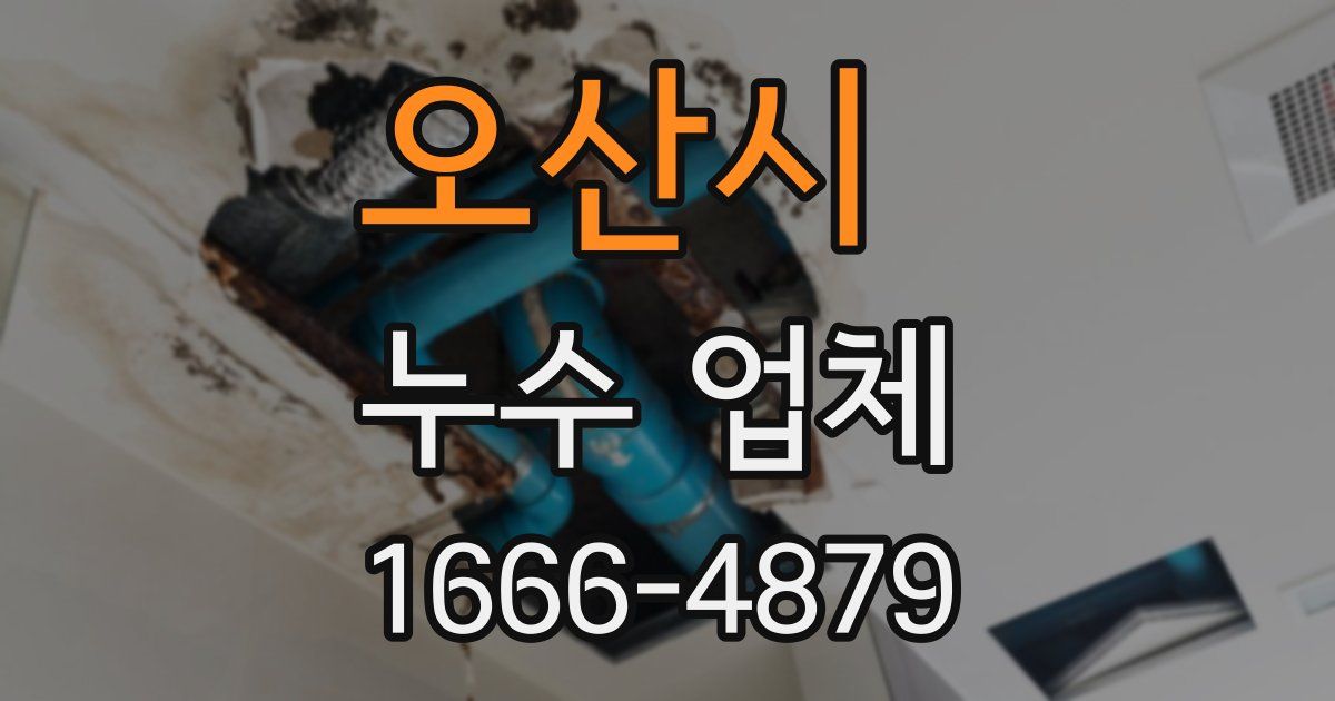 오산시 누수 업체