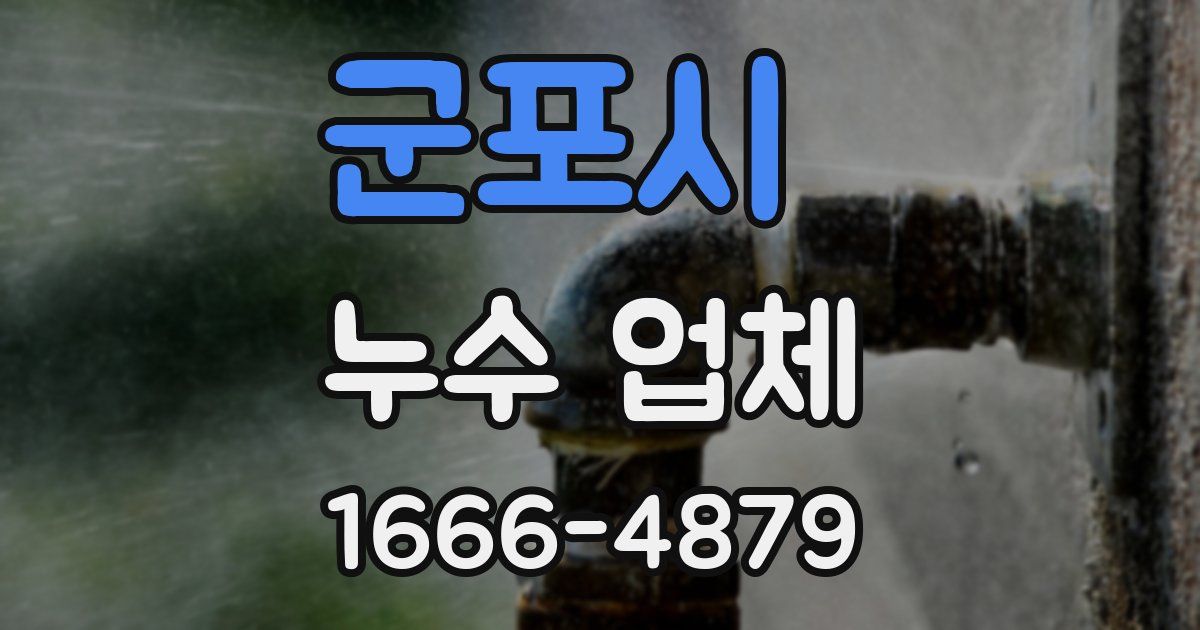 군포시 누수 업체