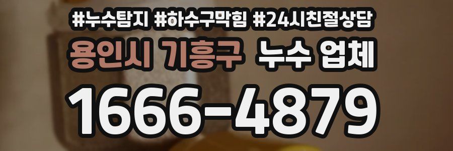용인시 기흥구 누수 업체