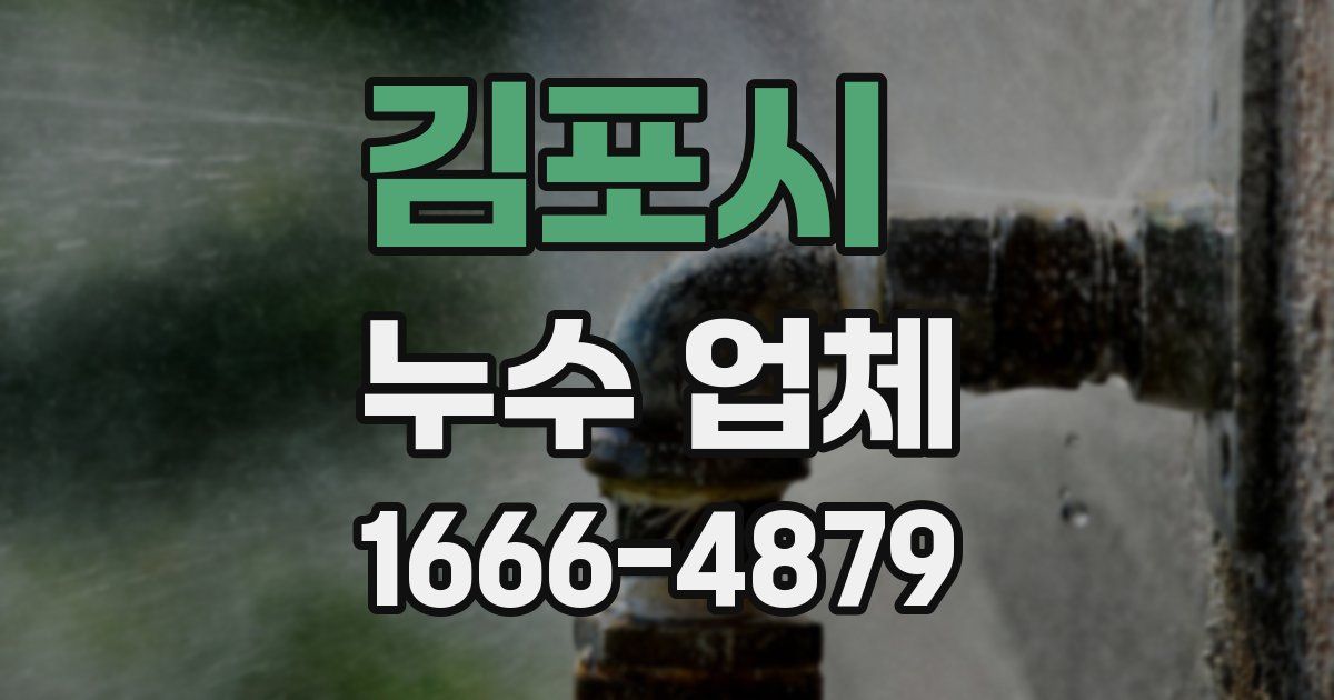 김포시 누수 업체