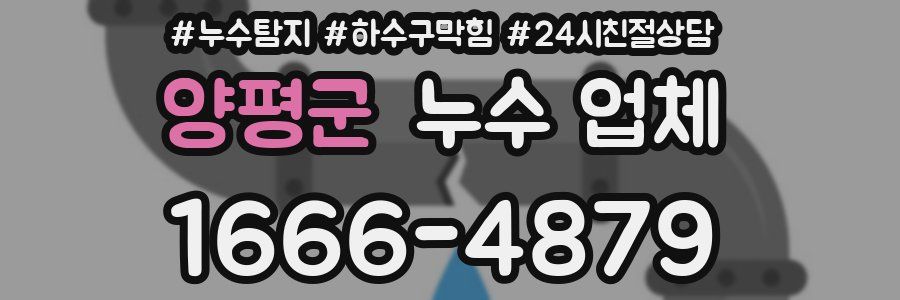 양평군 누수 업체