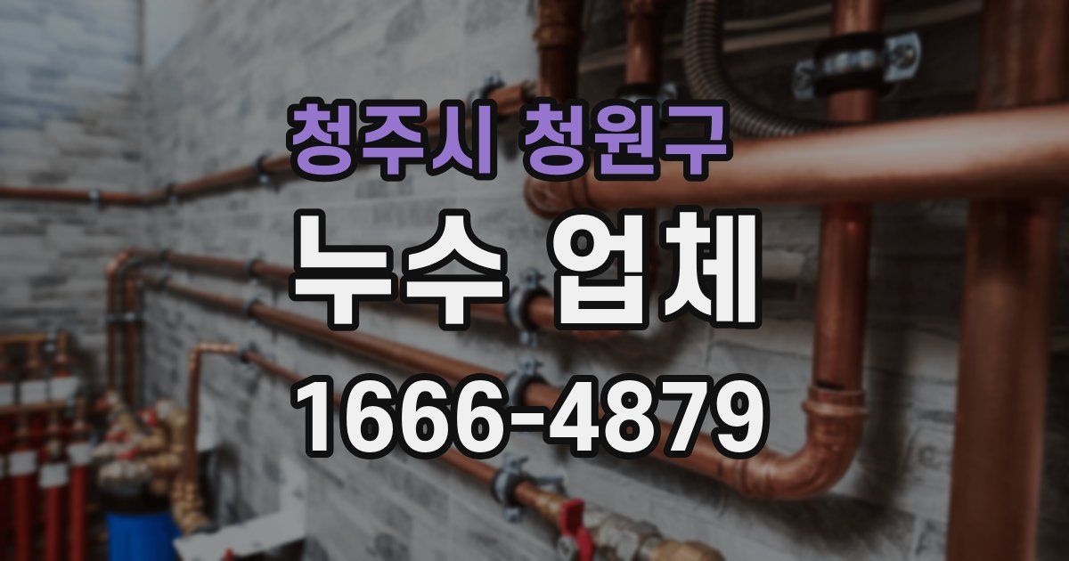청주시 청원구 누수 업체
