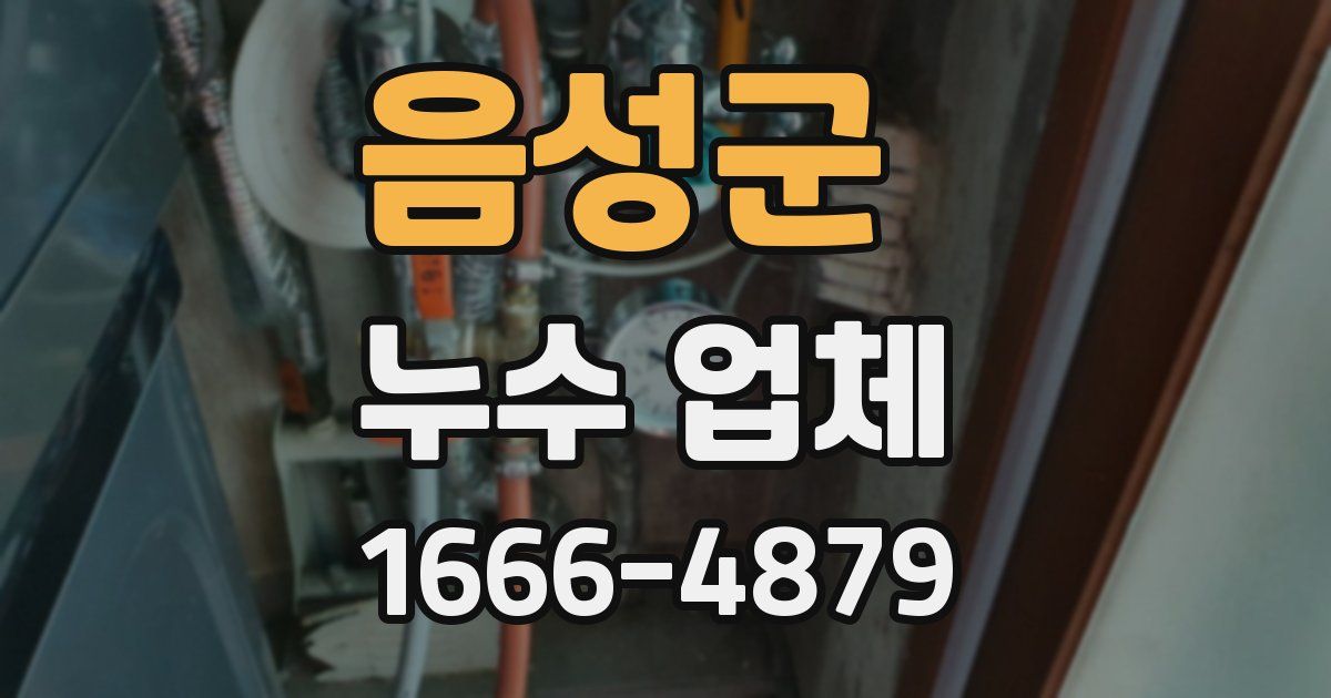 음성군 누수 업체
