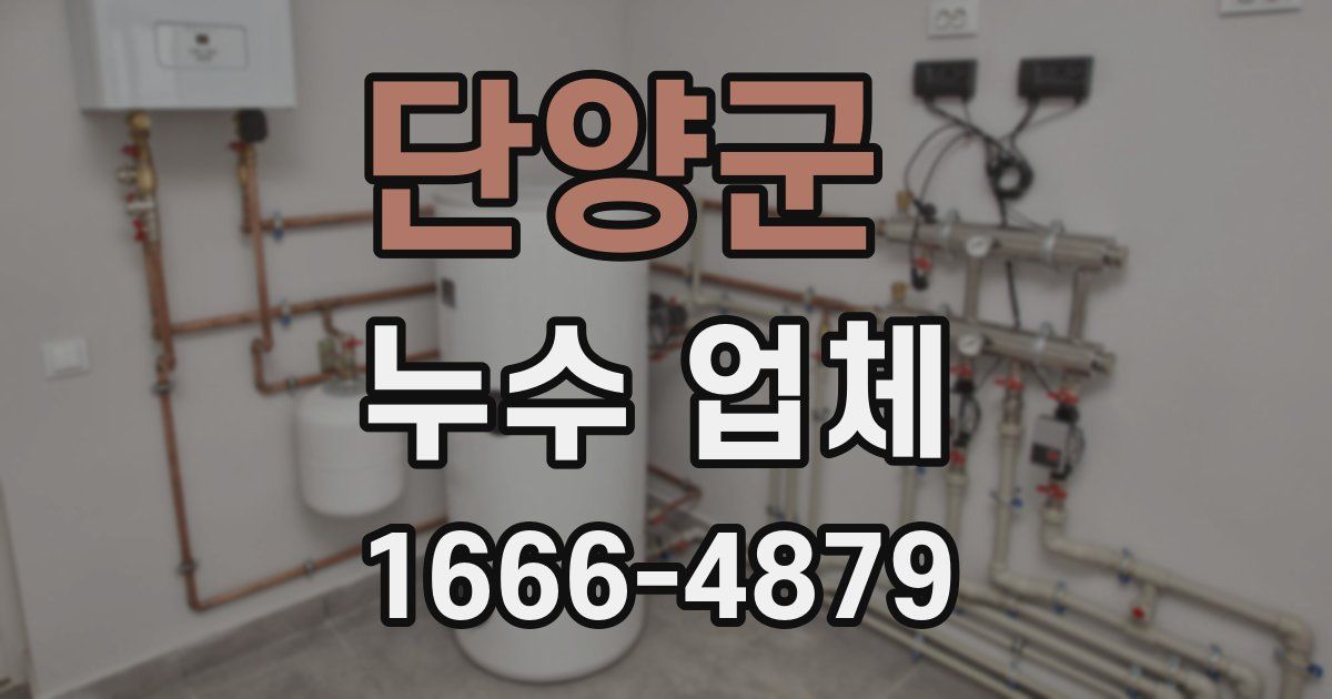 단양군 누수 업체