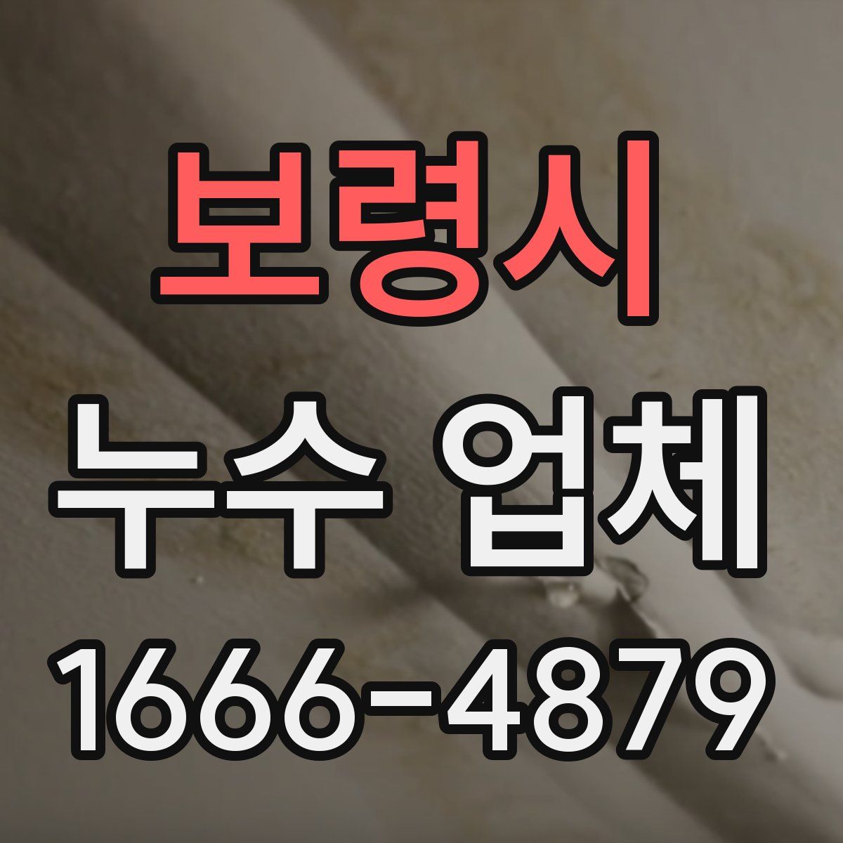 보령시 누수 업체