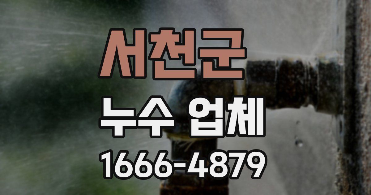 서천군 누수 업체