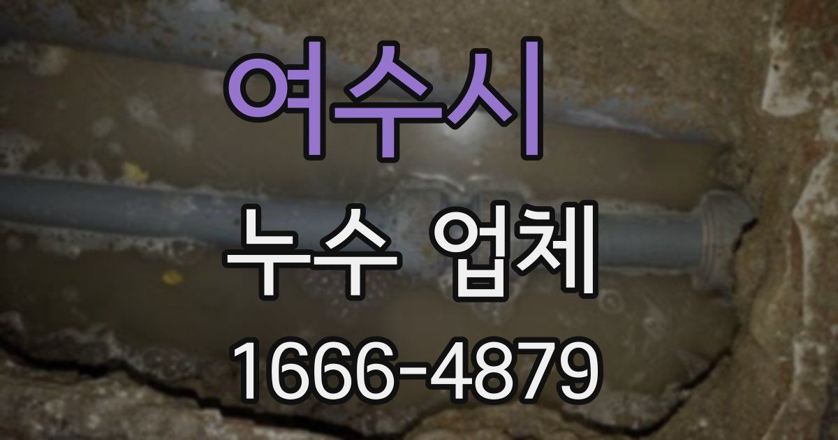 여수시 누수 업체