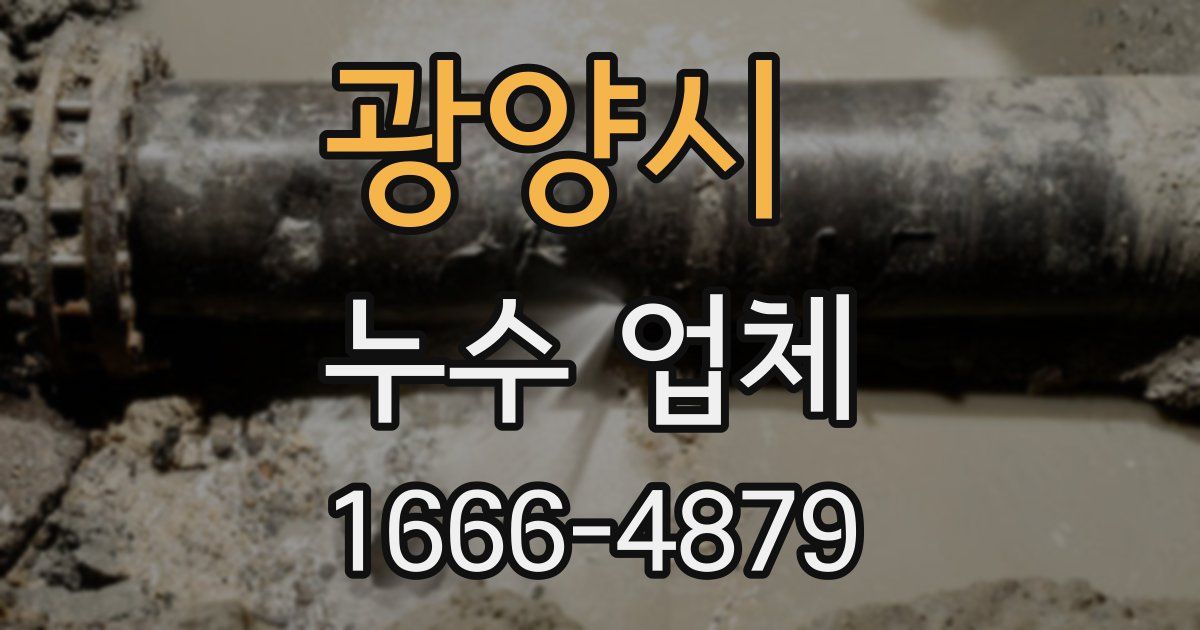광양시 누수 업체