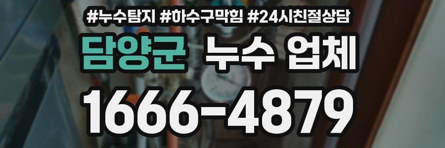 담양군 누수 업체